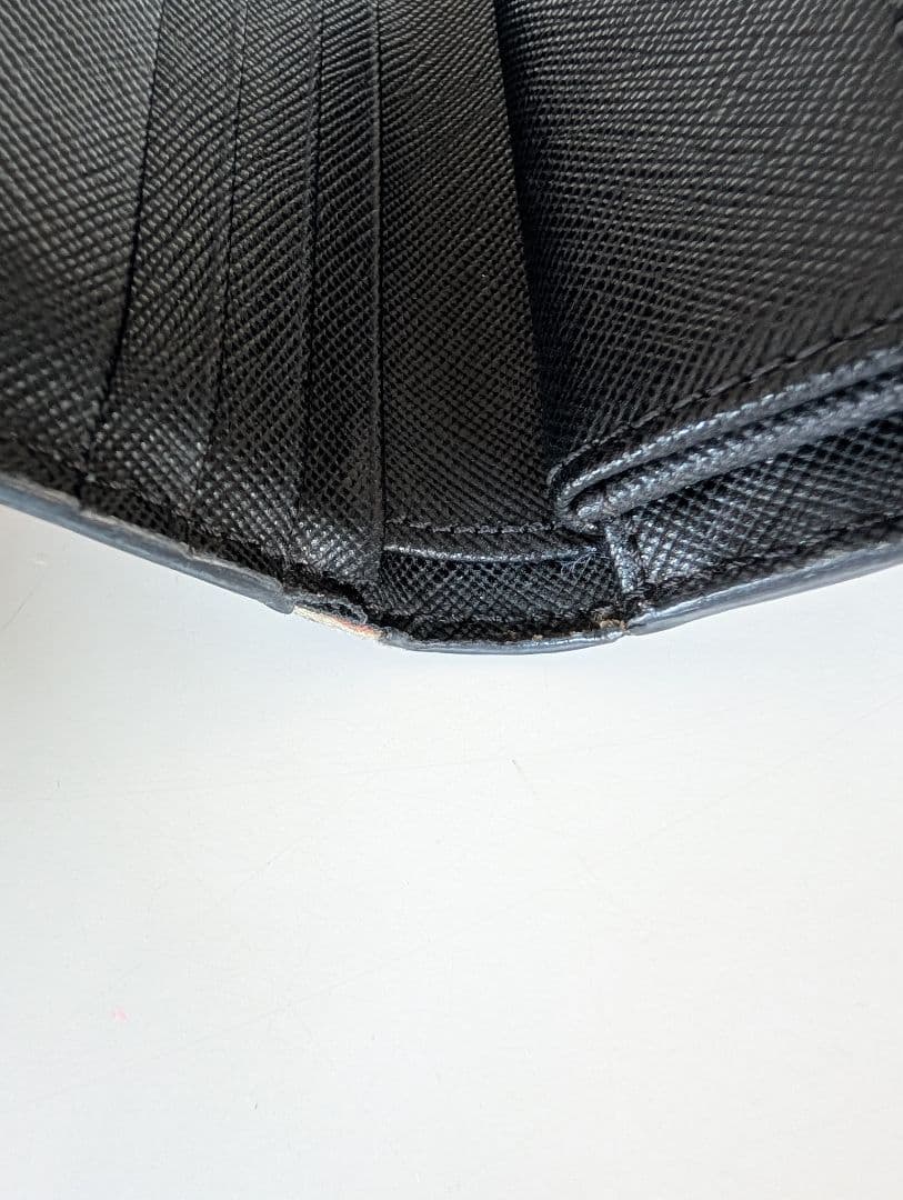 MARNI　マルニ 二つ折り財布 グレー ブラック　バイカラーサフィアーノレザー