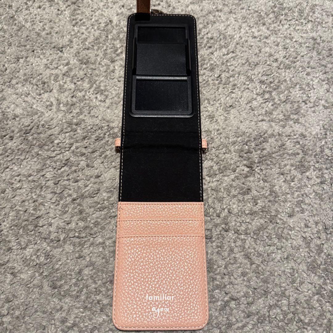 AJEW×FAMILIAR エジュー ファミリア マルチケースM ピンク