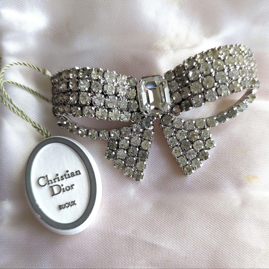 Christian Dior リボン型ブローチ