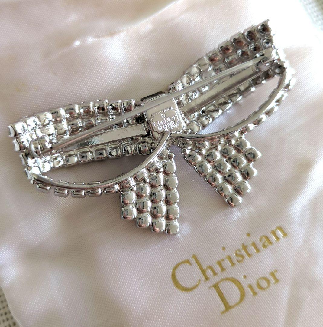 Christian Dior リボン型ブローチ