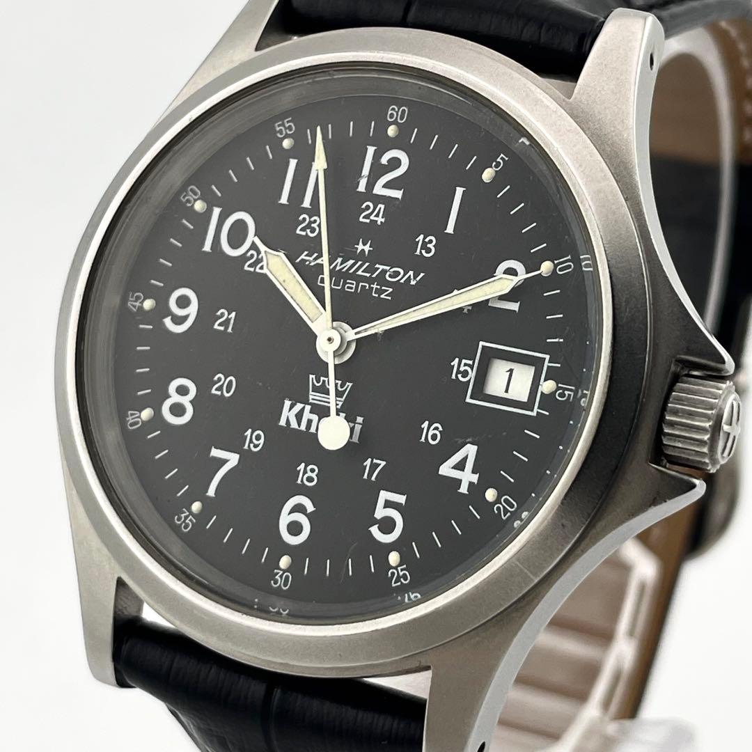 【稼働/新品ベルト】ハミルトン　Khaki カーキキング　王冠　腕時計　メンズ