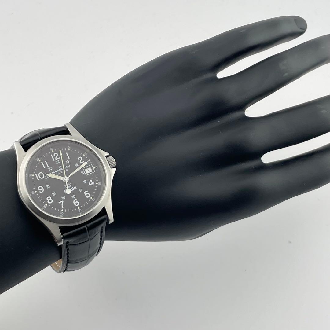 【稼働/新品ベルト】ハミルトン　Khaki カーキキング　王冠　腕時計　メンズ