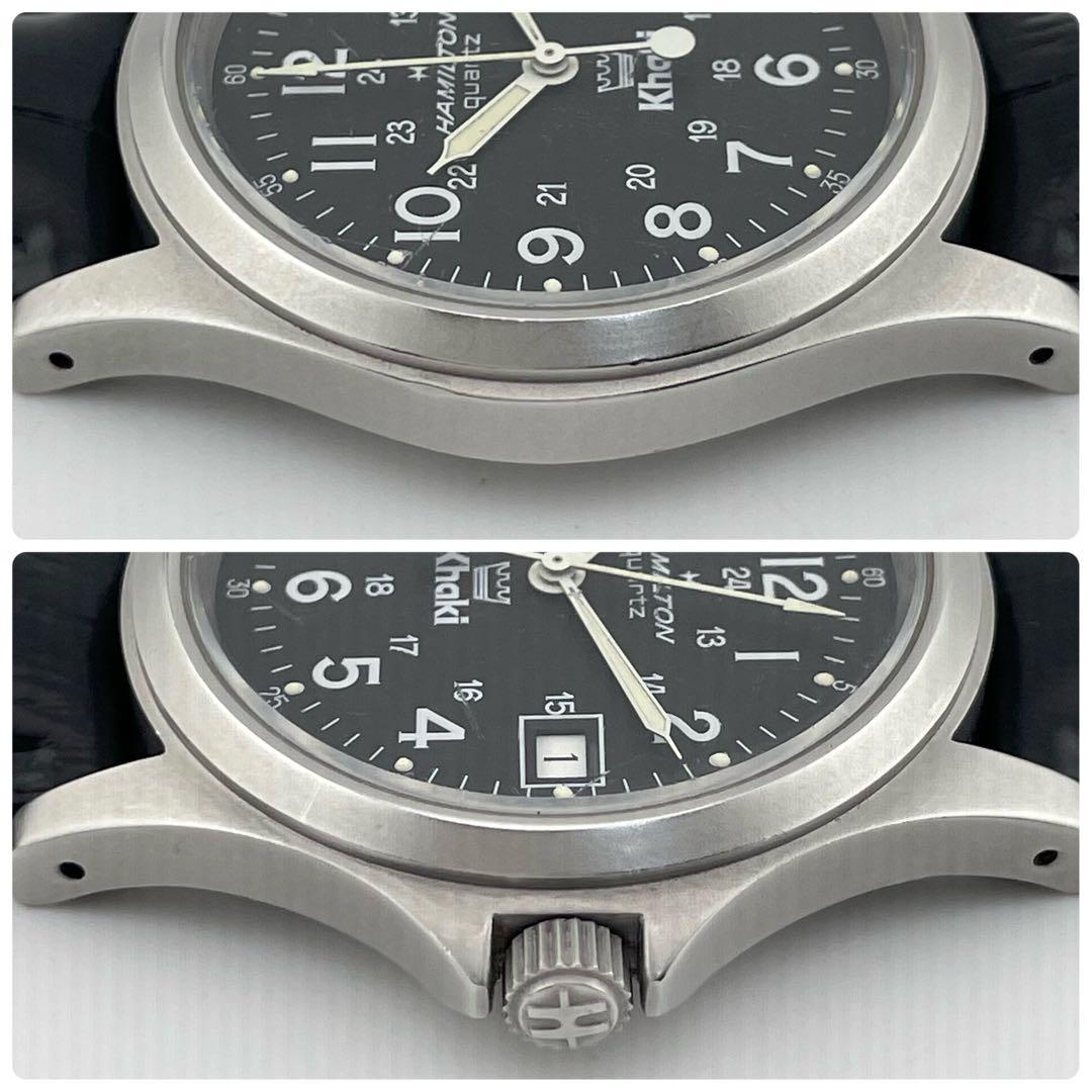 【稼働/新品ベルト】ハミルトン　Khaki カーキキング　王冠　腕時計　メンズ