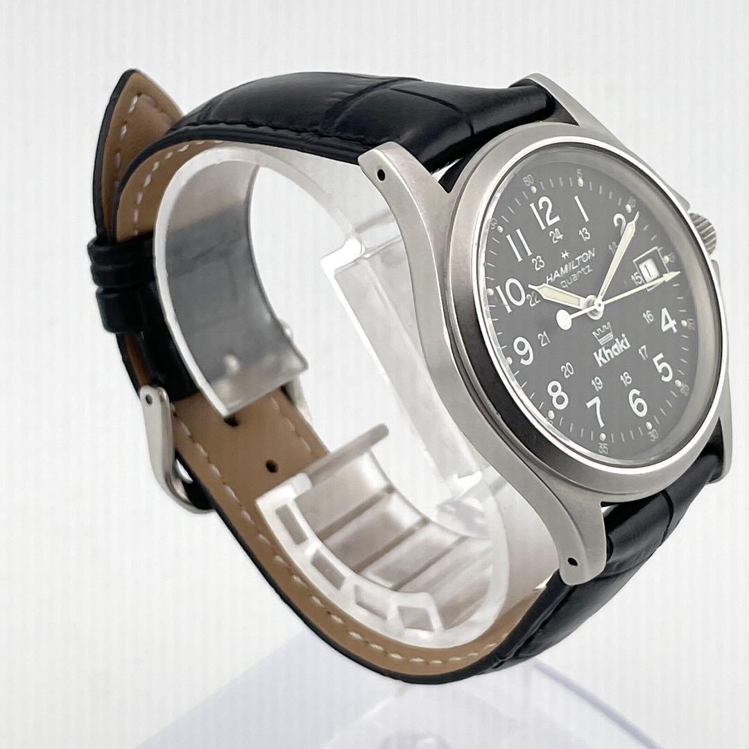 【稼働/新品ベルト】ハミルトン　Khaki カーキキング　王冠　腕時計　メンズ