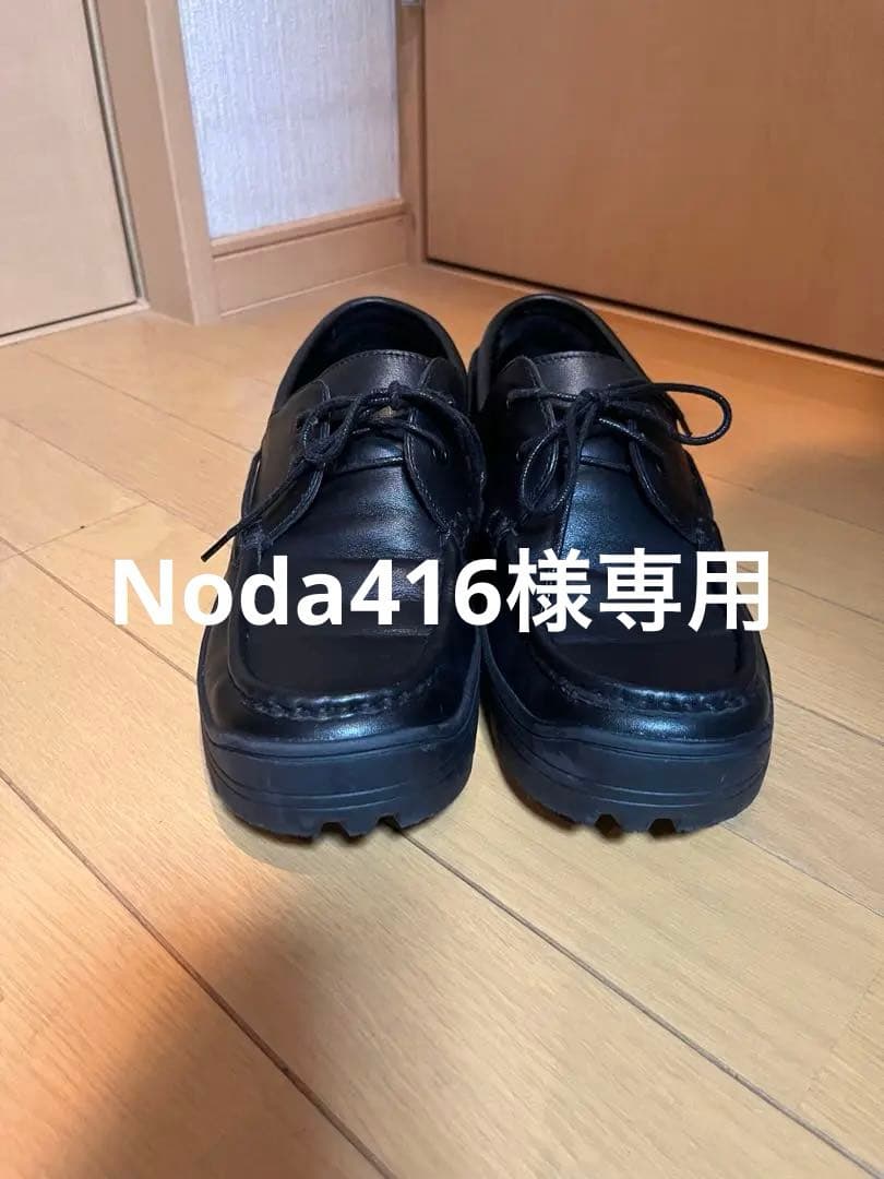 Noda416 ZARA ビブラムソールレザーデッキシューズ 27cm