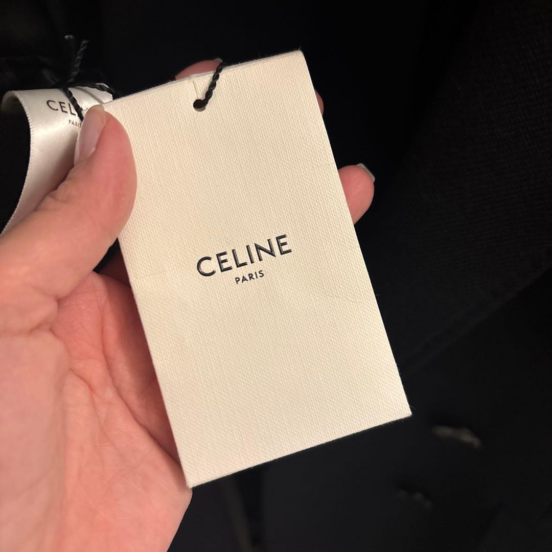 CELINE ダークネイビー ダブルブレストコート