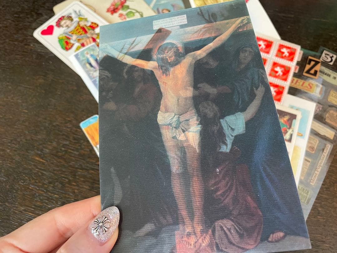 B)聖なるおすそ分けファイル　コラージュ素材　レース