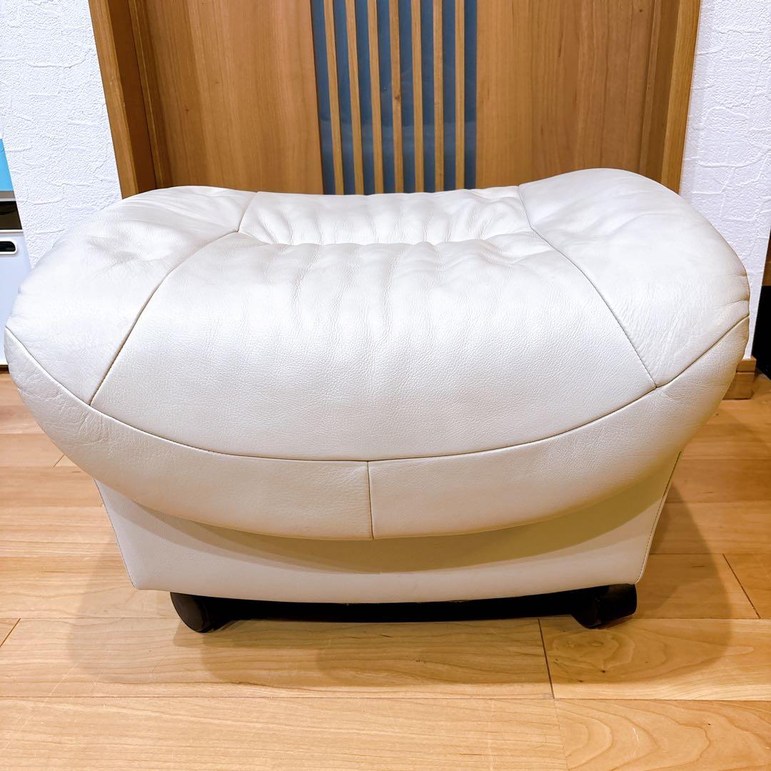 【美品】karimoku カリモク オットマン スツール ZTシリーズ 本革