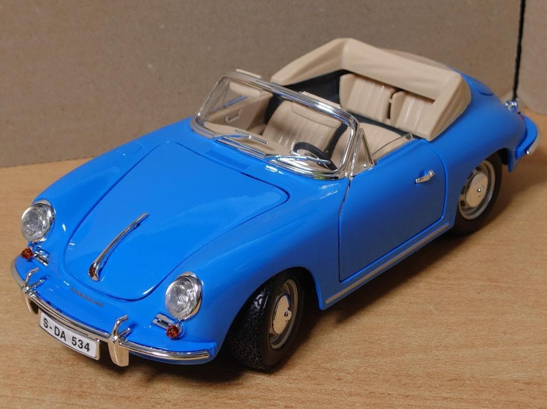1/18 ポルシェ356B オープン ブルー PORSCHE 356B 1961