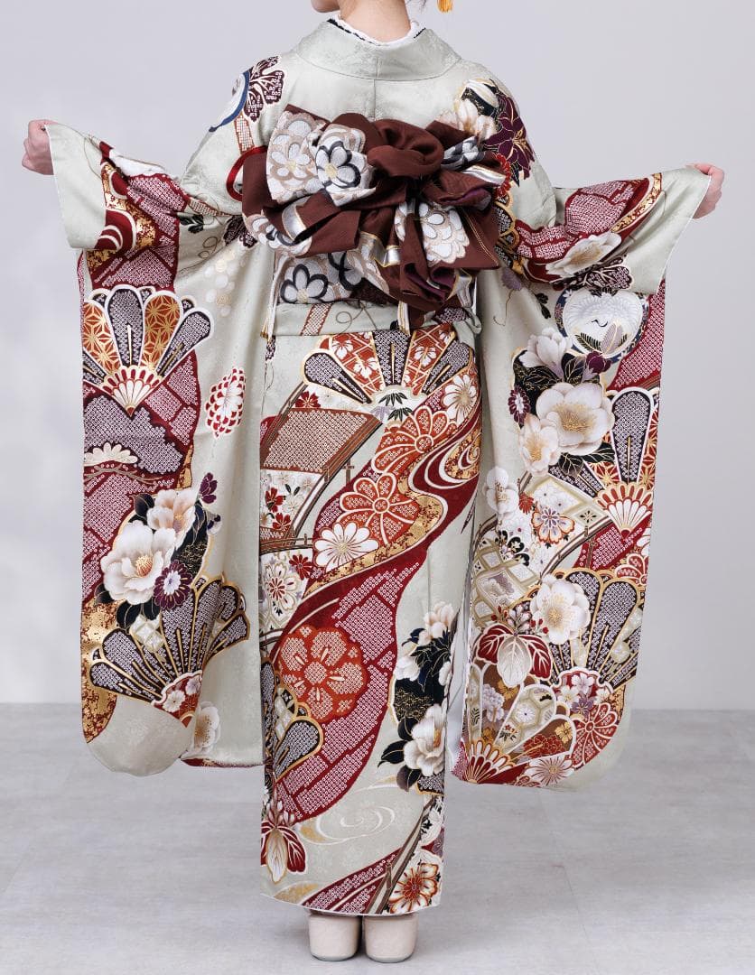 ≪美品≫正絹　振袖9点フルセット【823】【155cm~165cmの方用】