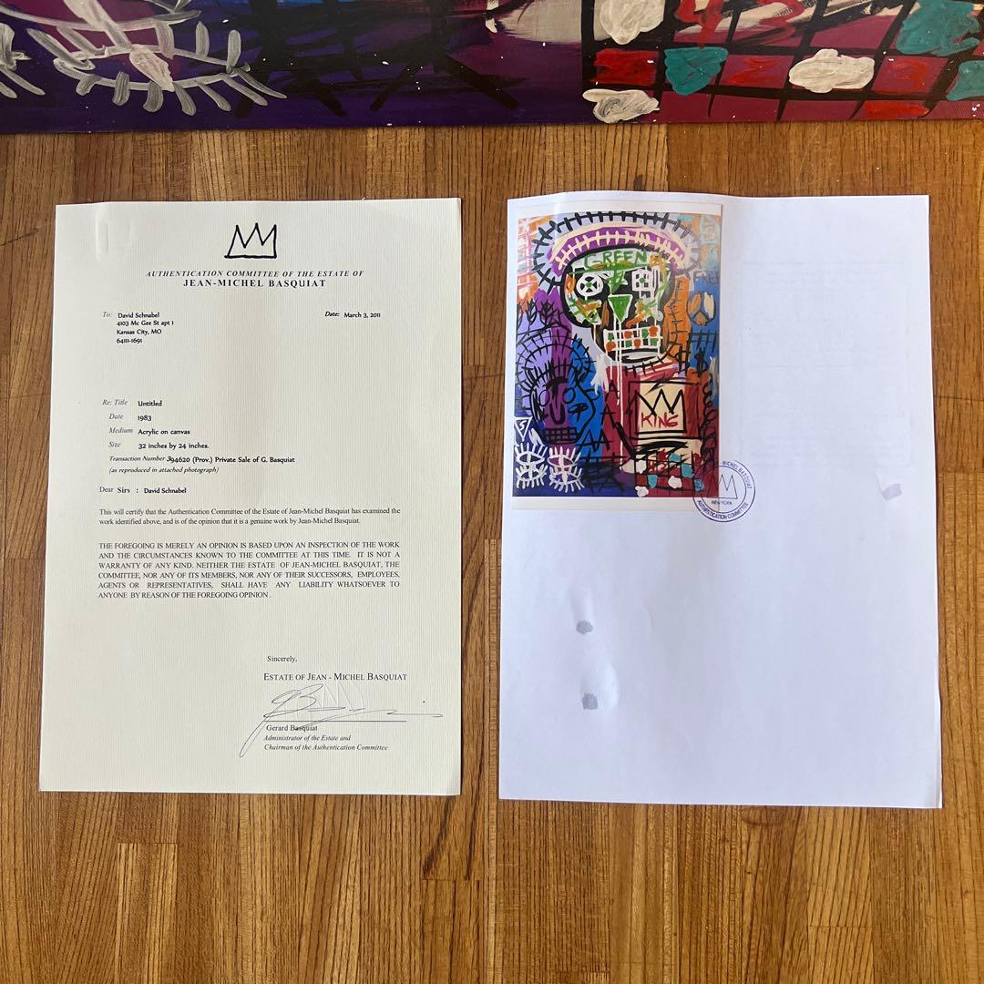 貴重　ジャン=ミシェル・バスキア 大型肉筆油彩画