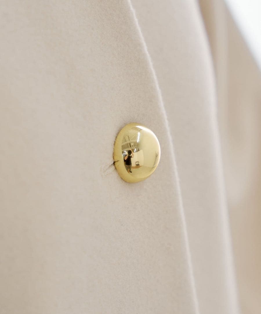 Chico 金釦ビッグカラーステンカラーロングコート