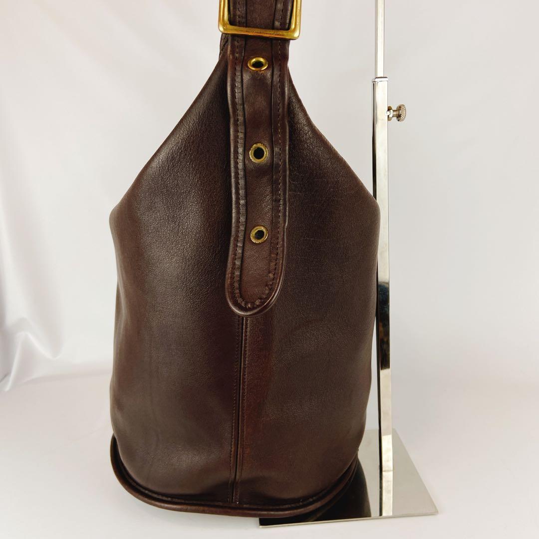 美品 オールドコーチ 9085 バケツバッグ ハーフムーン ショルダー