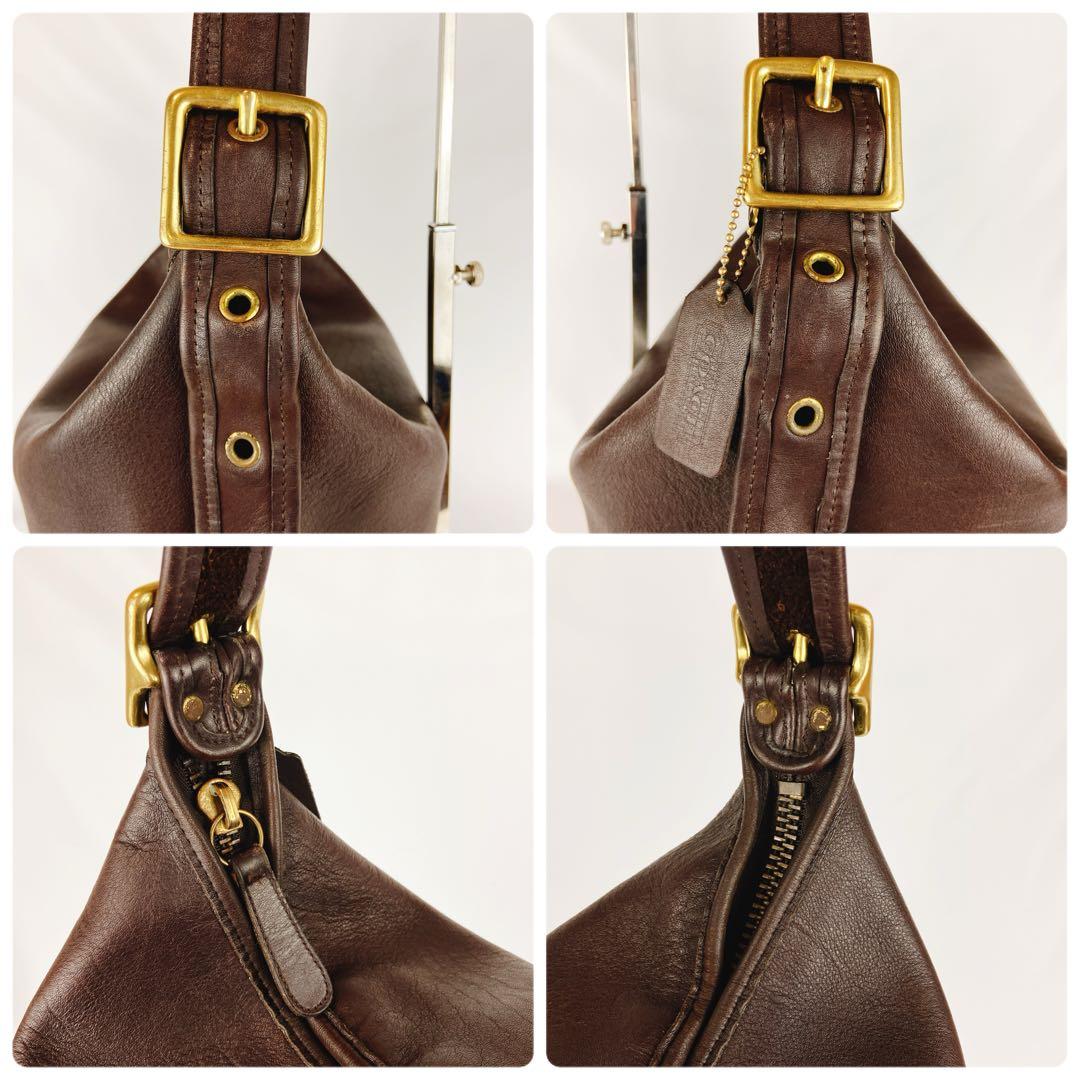 美品 オールドコーチ 9085 バケツバッグ ハーフムーン ショルダー