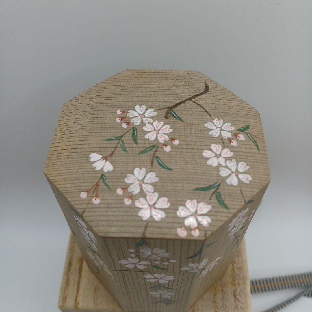 茶道具　なつめ　神代杉　しだれ桜蒔絵　八角茶器　中林星山作　茶器