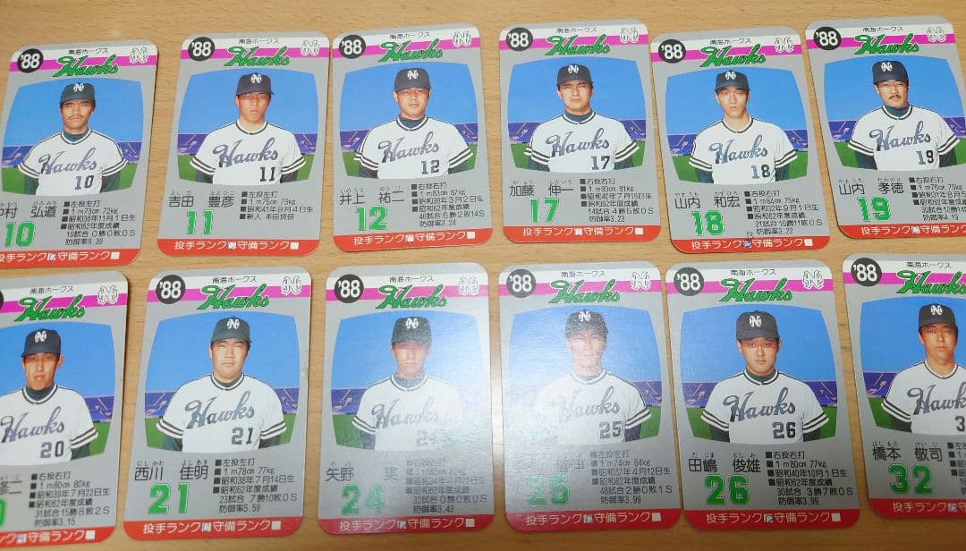 タカラ　プロ野球ゲーム88年　南海ホークス