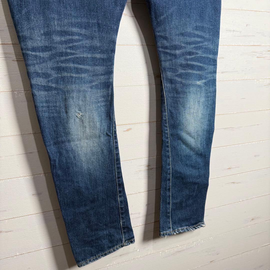 glamb グラム サルエルパンツ ダメージ加工 インディゴ L.