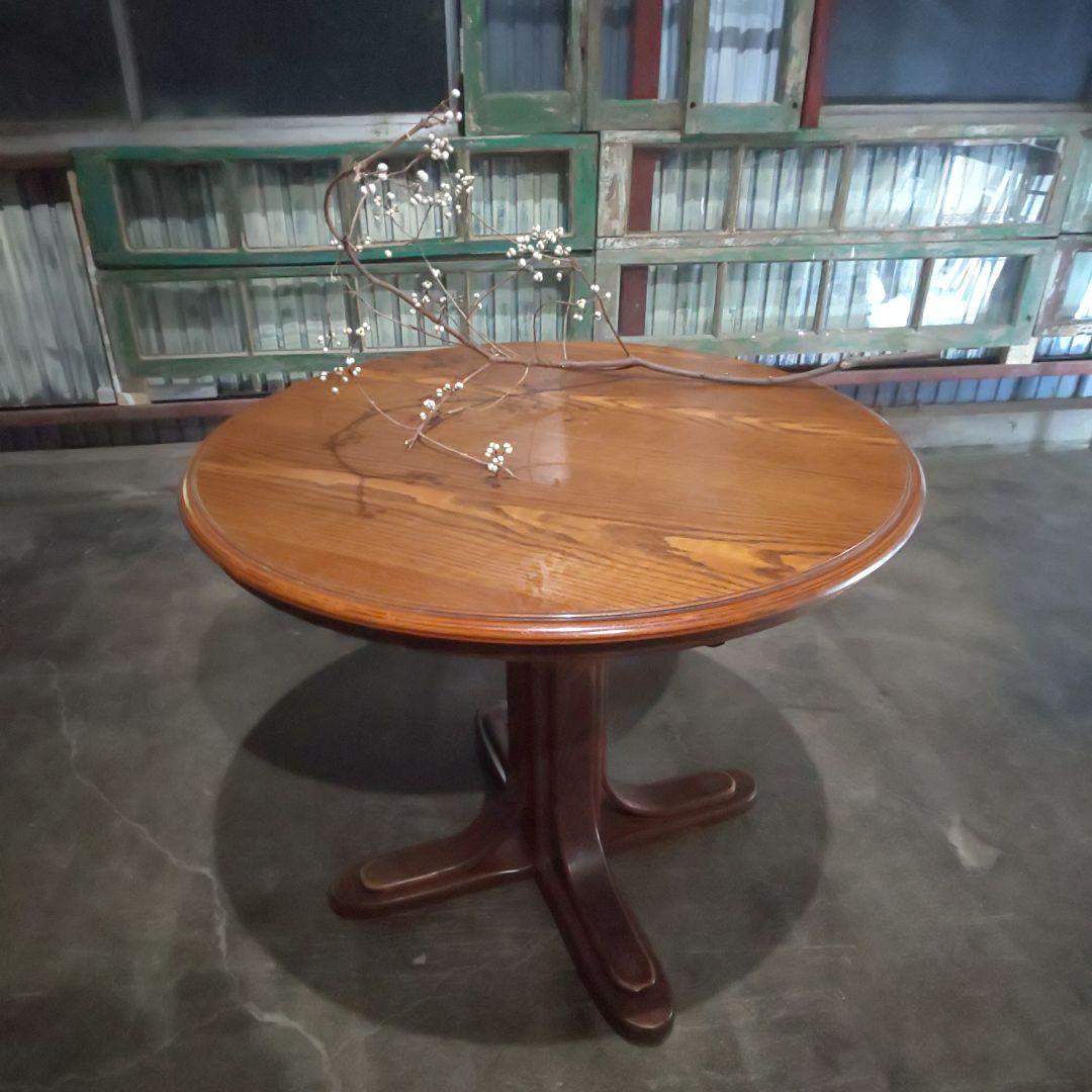 専用　シンリー ダイニングテーブル 伸長式 丸テーブル 木製 ヴィンテージ