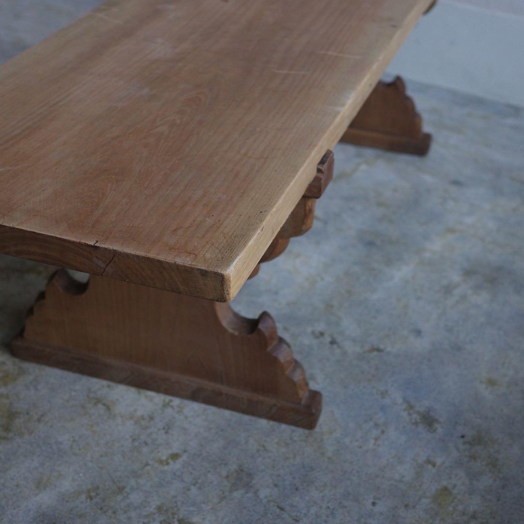総欅材　重厚なテーブル　寺子屋　机