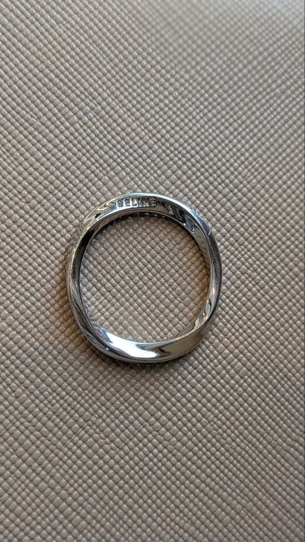 シルバー ツイストバンドリング　CELINE
