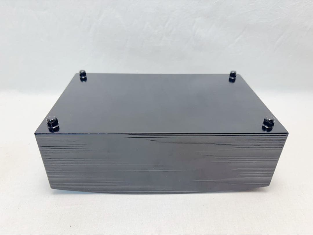 ほぼ未使用 茶道具 晓？作 黒塗 櫛形 煙草盆 如心斎好写し 粒足火入灰吹 共箱