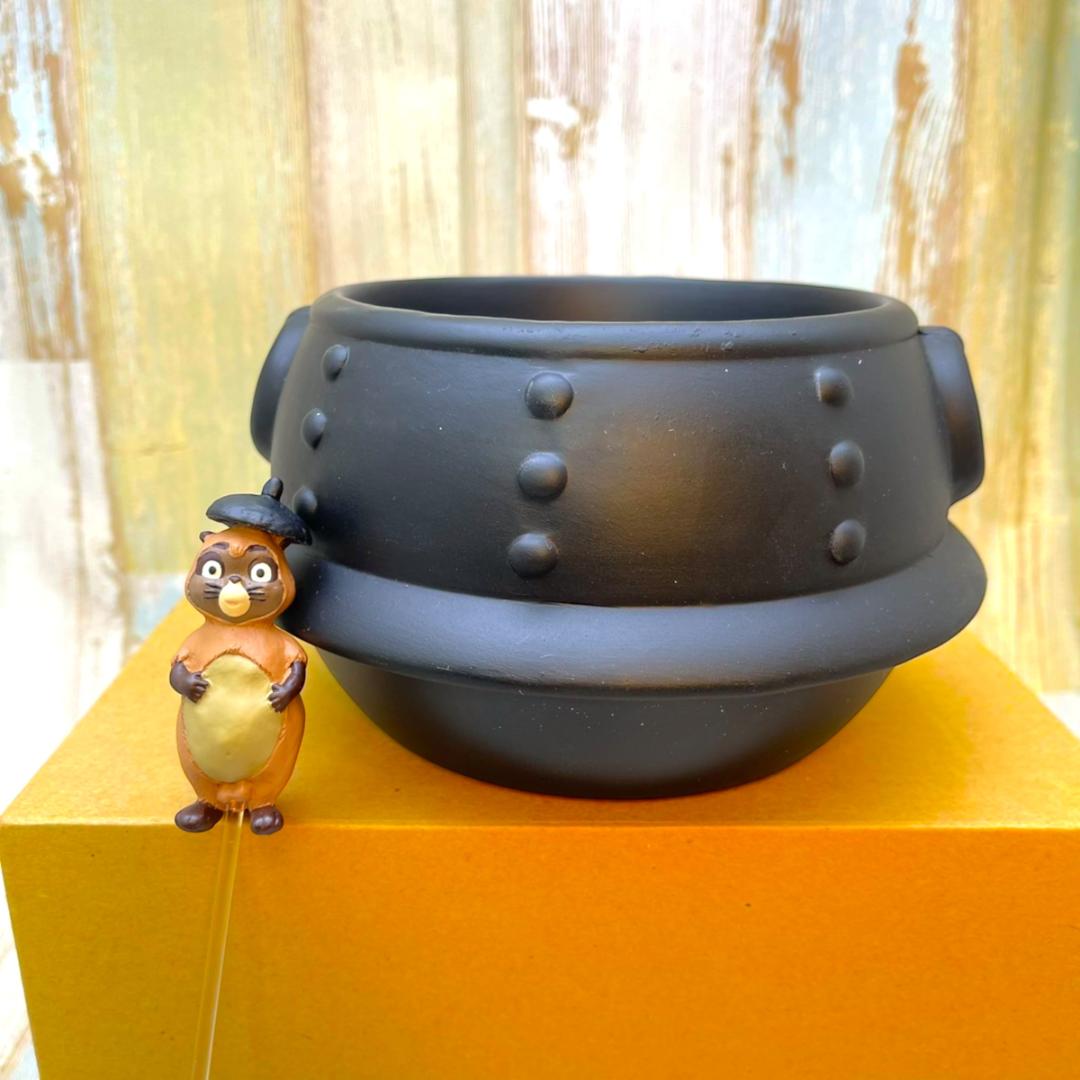 新品★平成狸合戦ぽんぽこ 鉢 ぽんぽこ茶釜プランター 正吉 ピック付き
