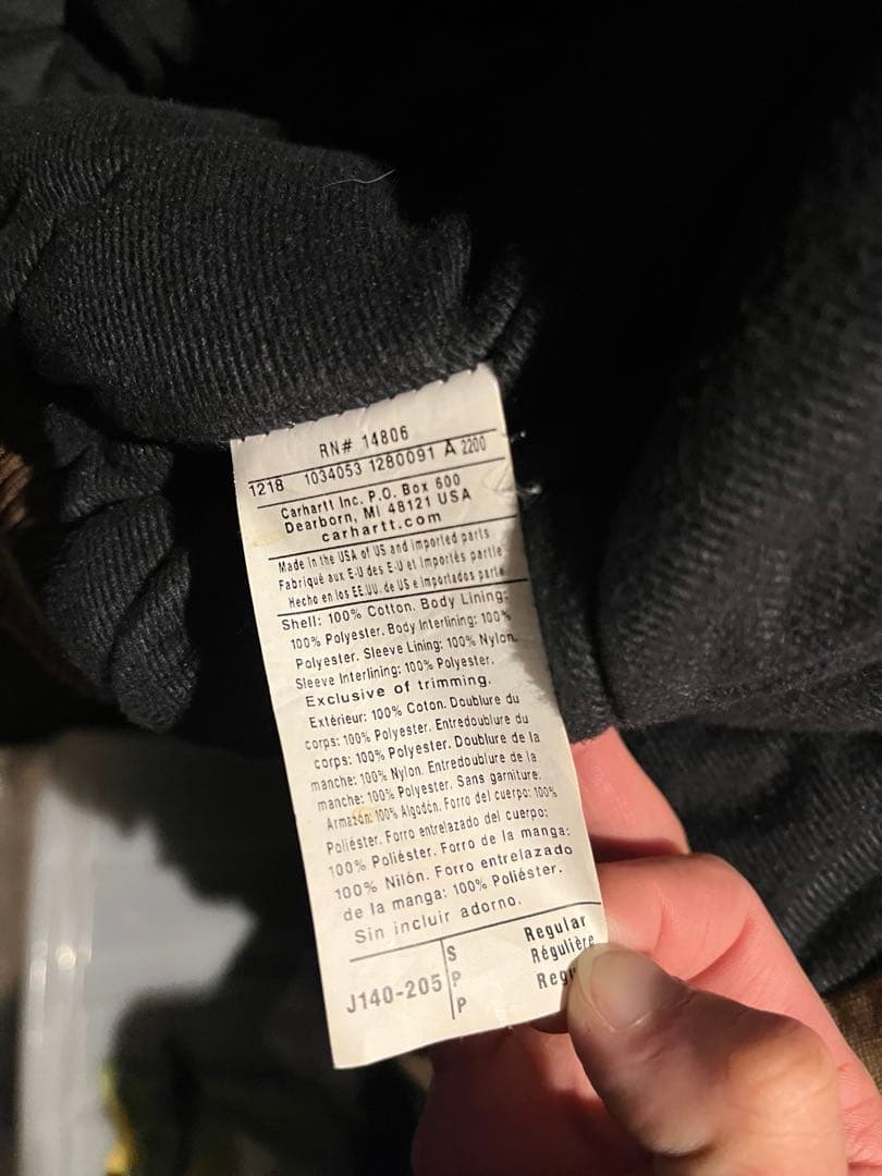 Carhartt アクティブジャケット　ダークブラウン