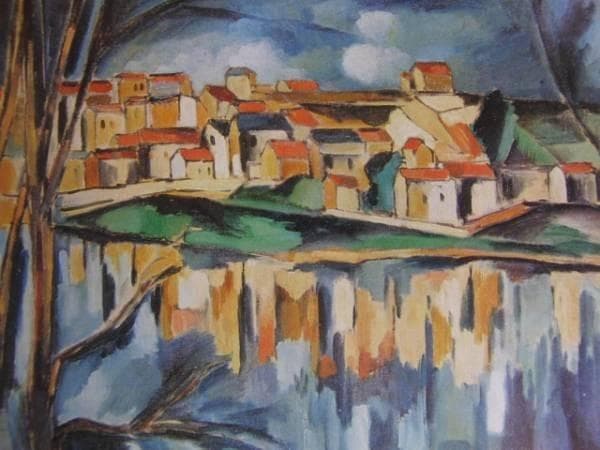 ヴラマンク、サン=ドゥニ風景、希少額装用画集、新品額装付