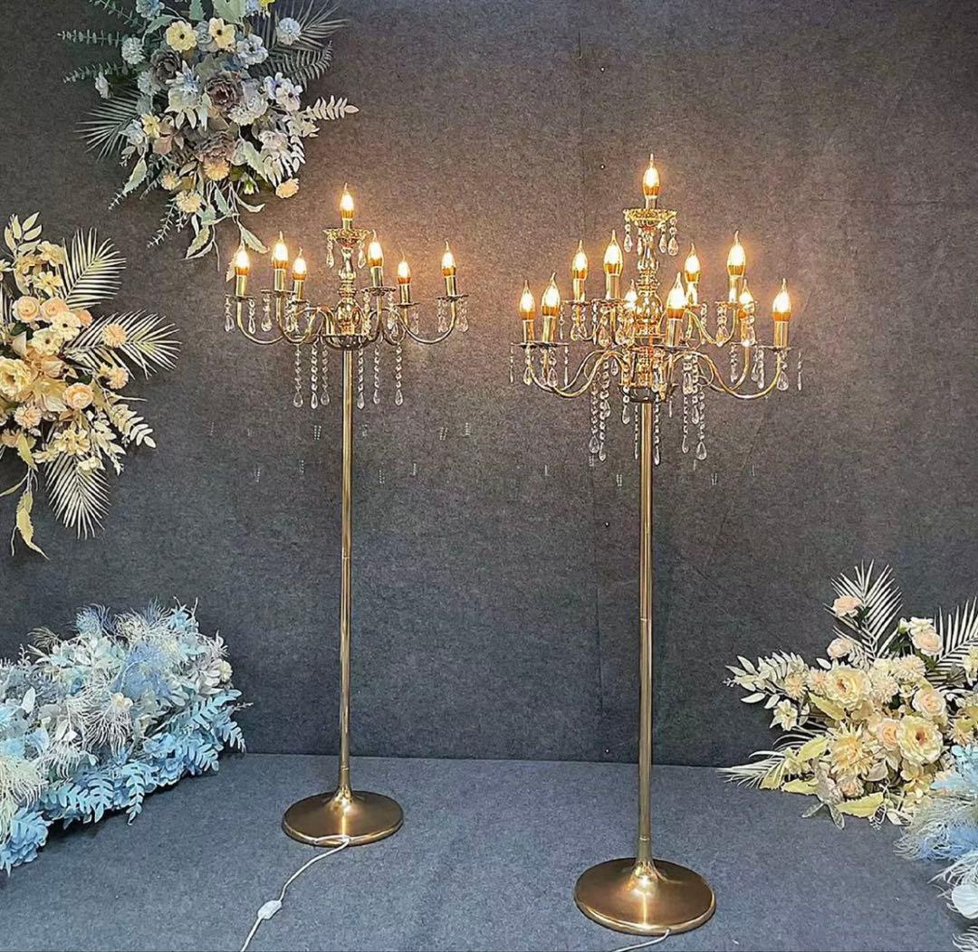 新品ゴールドシャンデリアフロアランプ 11灯