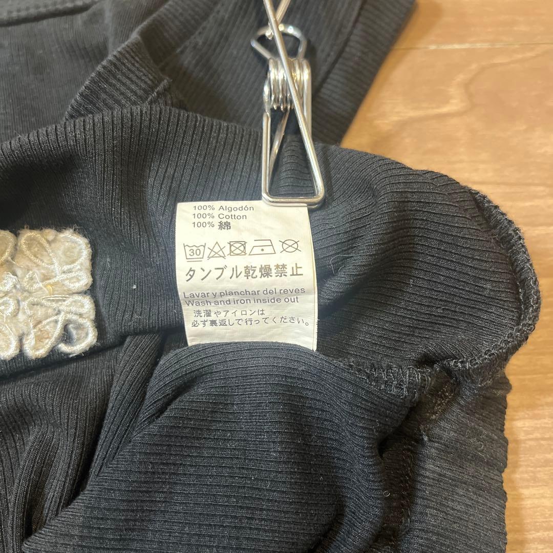 ロエベ　LOEWE タンクトップ　ハーフトップ　S ブラック