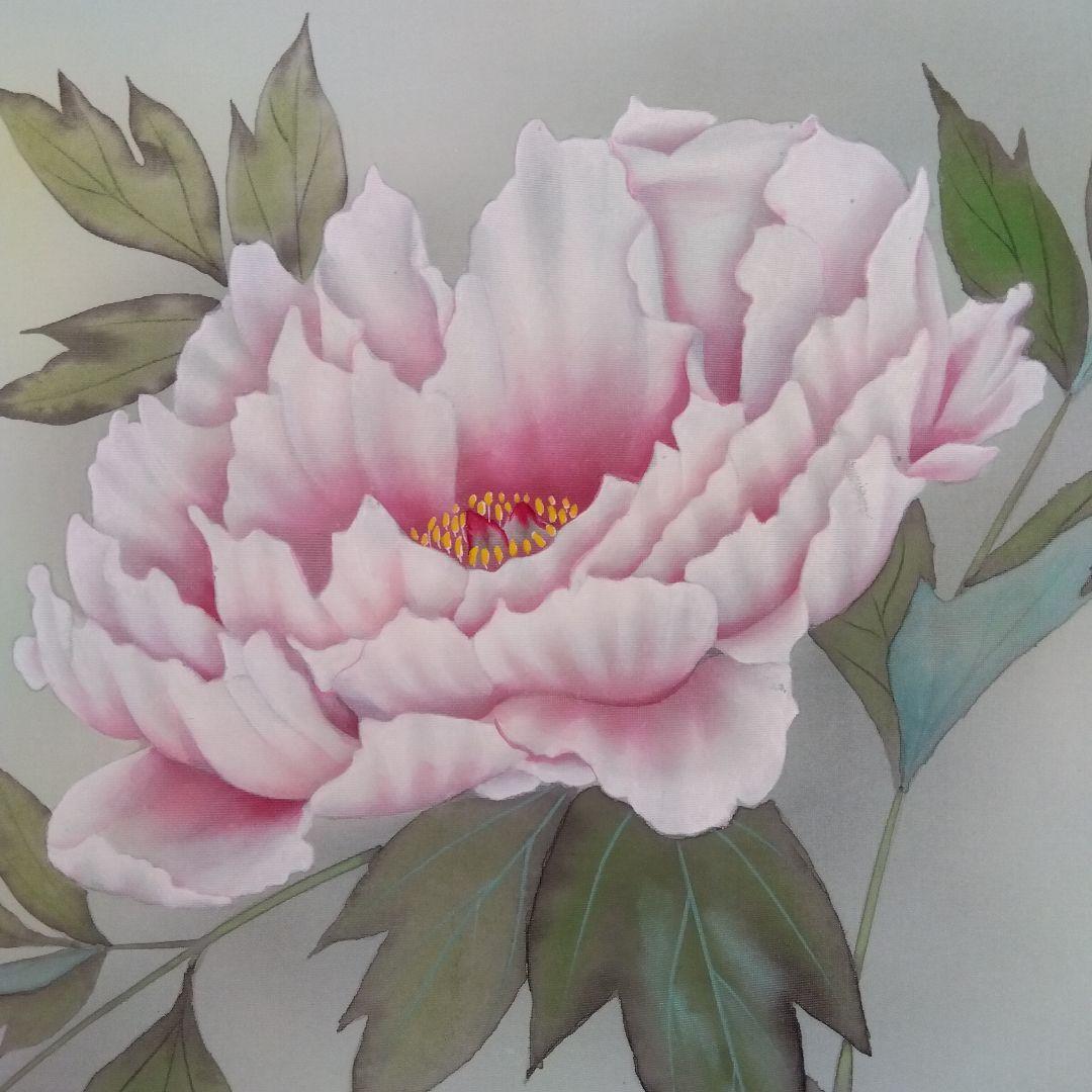 【展示済】牡丹 ぼたん ボタン 絵画 油彩画 peony
