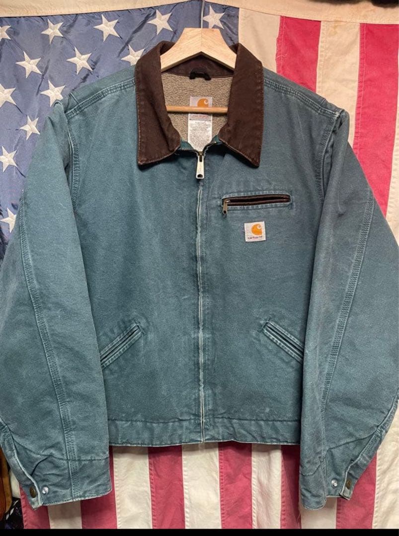 Carhartt デニムジャケット 青緑色