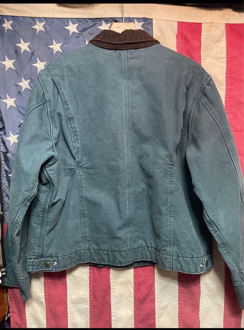 Carhartt デニムジャケット 青緑色