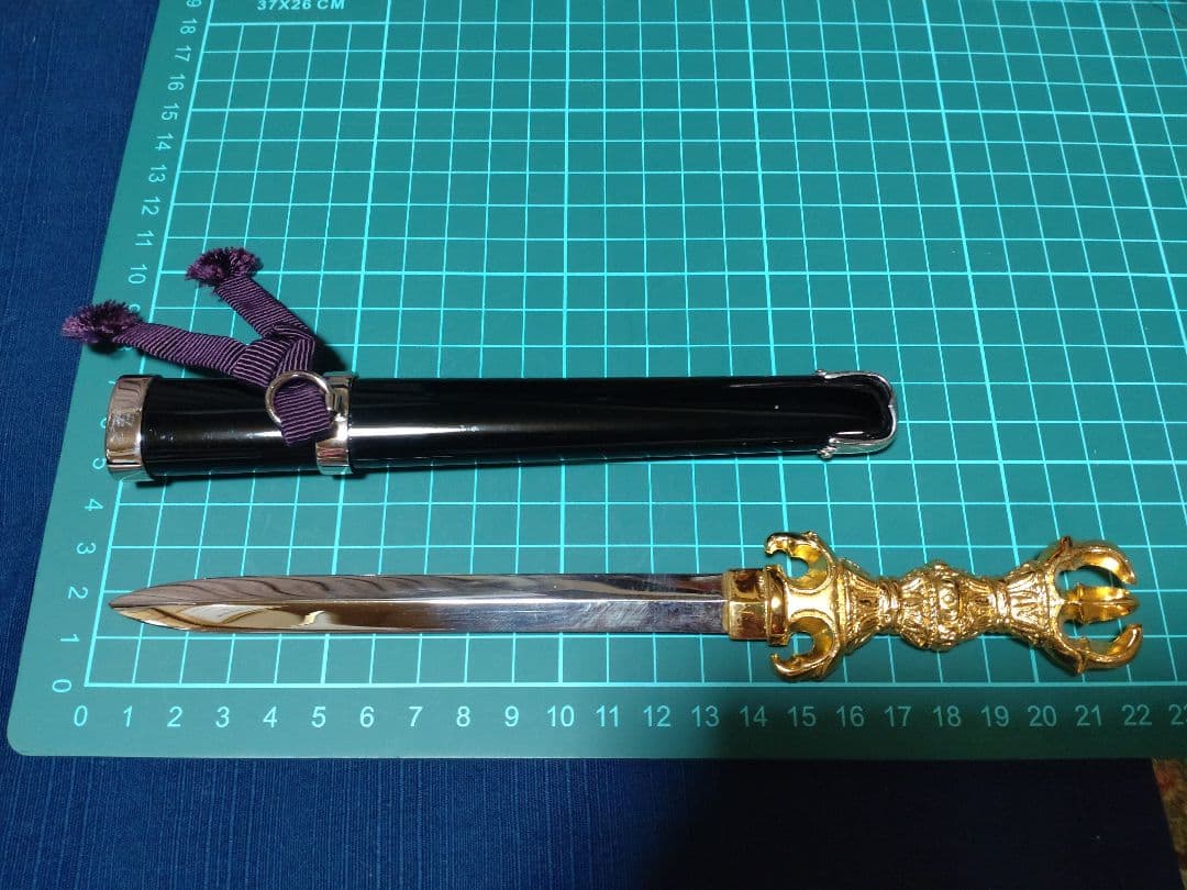 1*d様 希少/密教法具 法剣 不動明王羯磨（三鈷剣）京都製 国産品