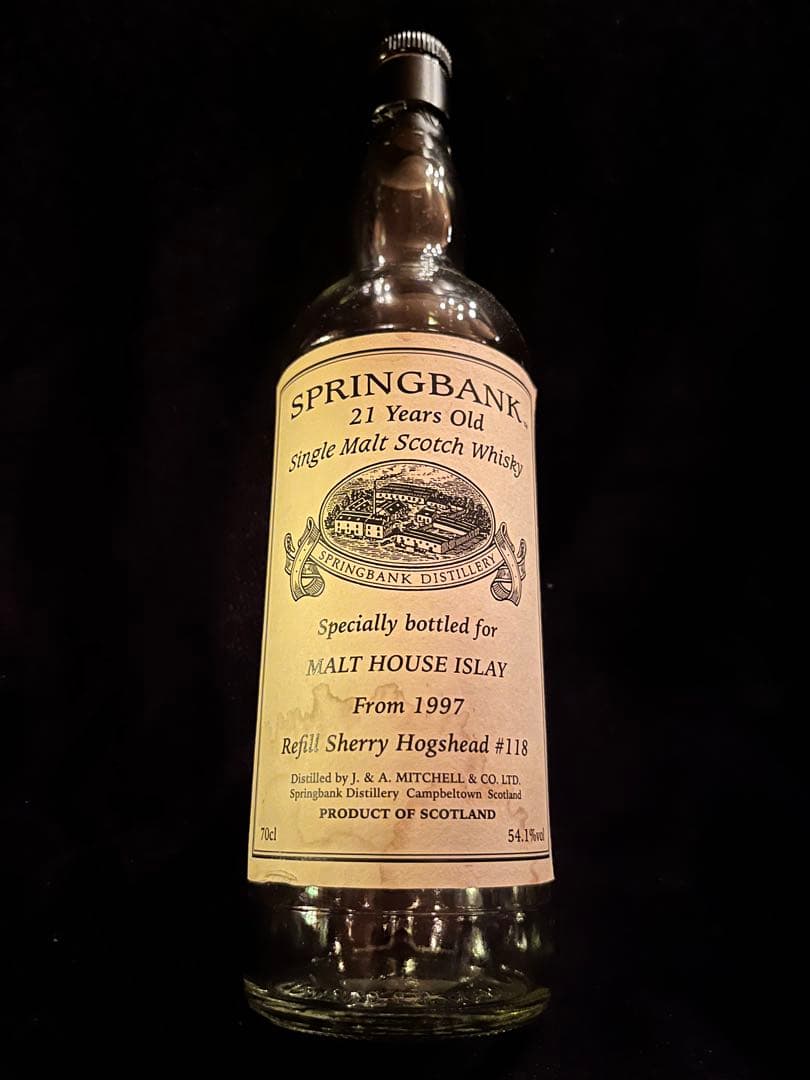 スプリングバンク　ローカルバーレイ4種　21年　ロングロウ18年　空き瓶