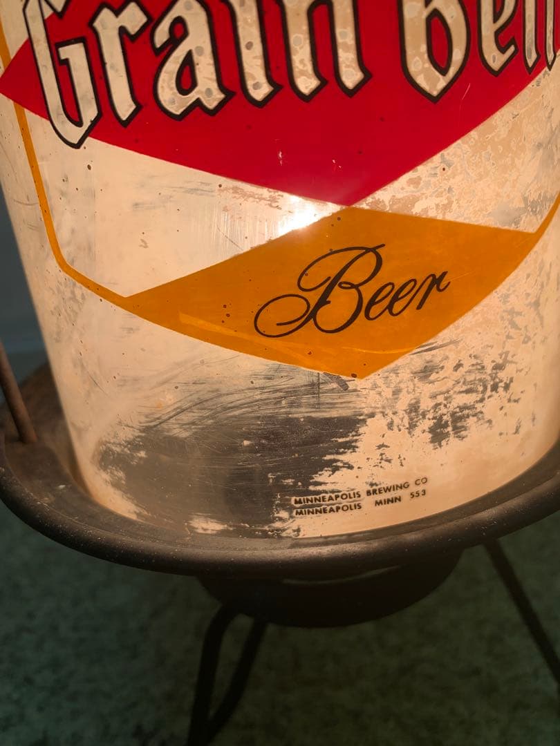 ビンテージ　1950s ゴールデン.グレインベルト.ビール　広告ランプ