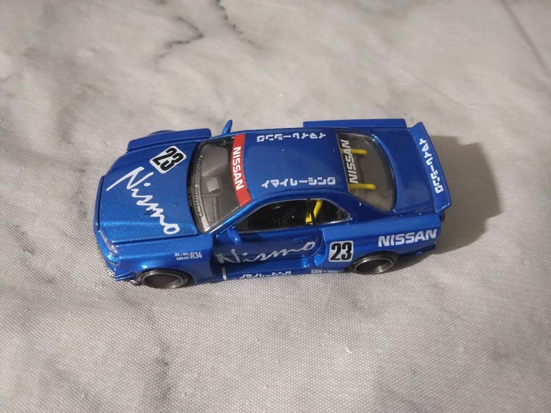 minigt kaido 街道ハウス　スカイラインgtr r34ニスモ　ブルー