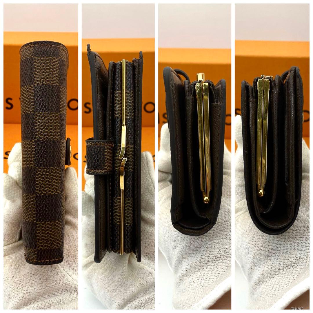 新型✨ルイヴィトン ダミエ ヴィエノワ がま口 折り財布