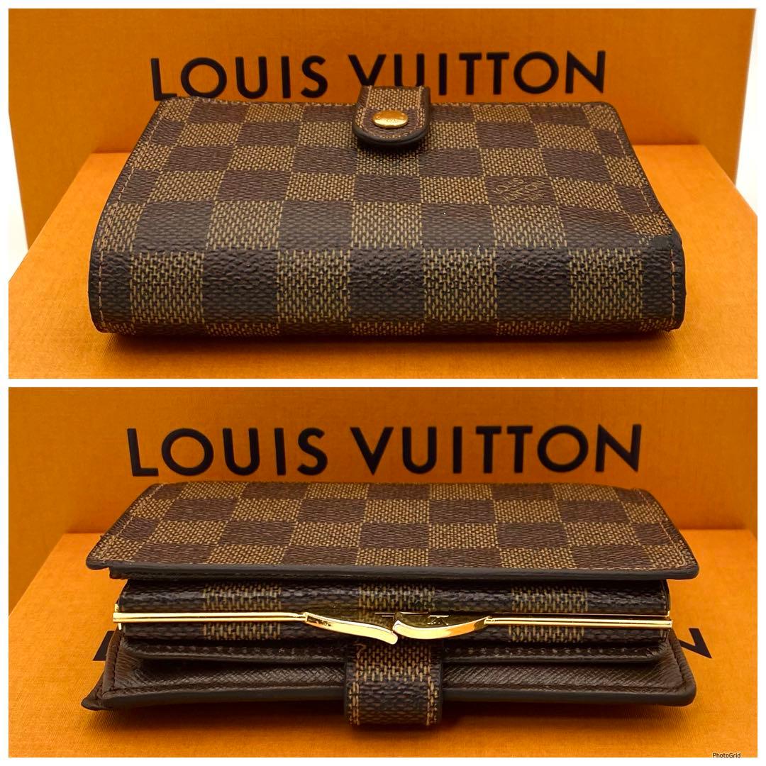 新型✨ルイヴィトン ダミエ ヴィエノワ がま口 折り財布