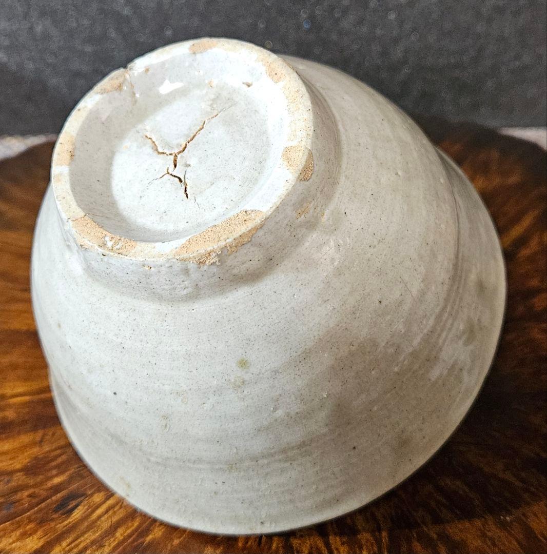【李朝コレクター放出品❗】李氏朝鮮時代　朝鮮古陶磁器　李朝白磁　茶碗　茶道具茶器