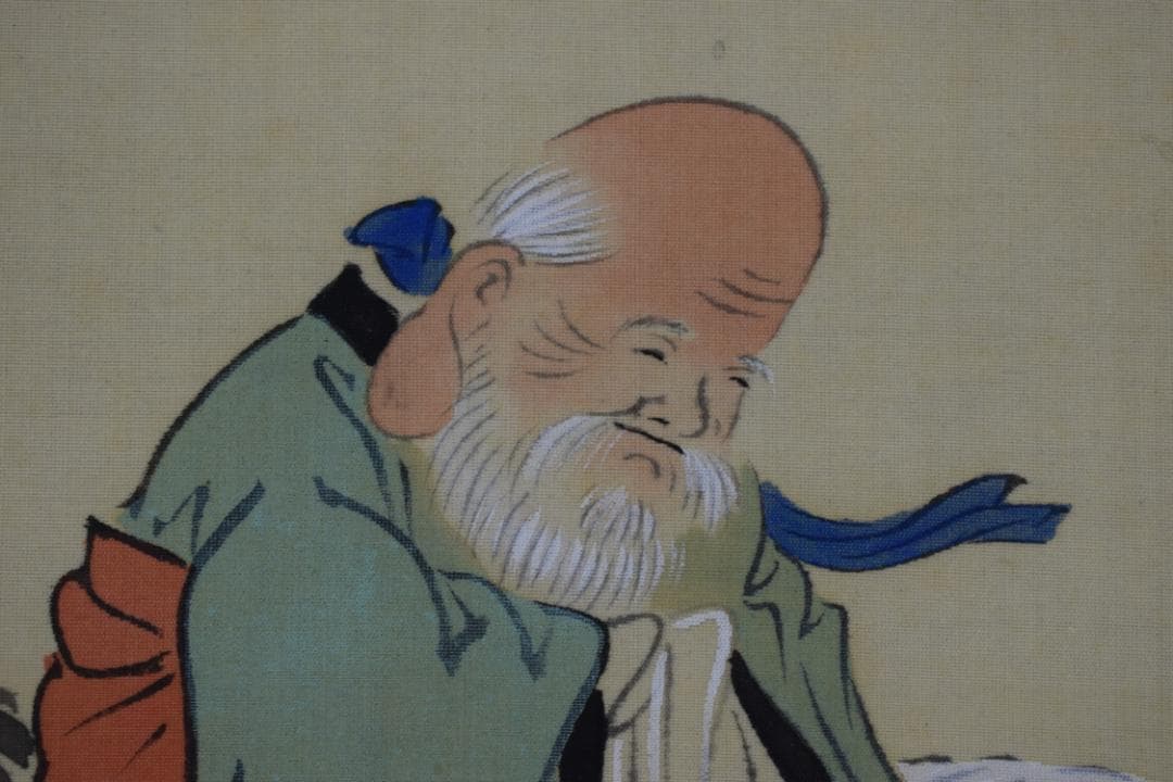 紫雲/七福神来迎之図/掛軸☆宝船☆Y-603　JM