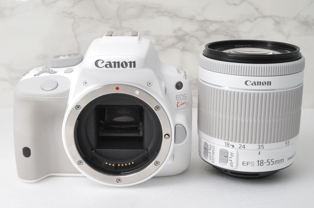 ショット数少なめ Canon EOS Kiss X7⭐️ホワイト スマホ転送