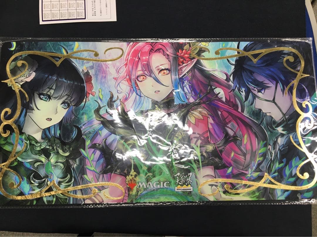 ラノワールのエルフ　箔押し　プレイマット　マジック大戦祭 百瀬寿 mtg