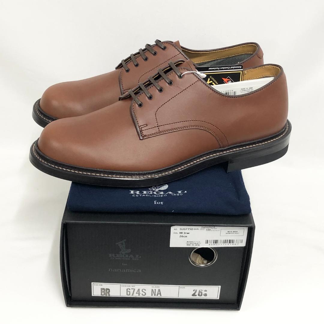 ○★新品未使用 ナナミカ リーガル ゴアテックス プレーントゥ 茶 26㎝