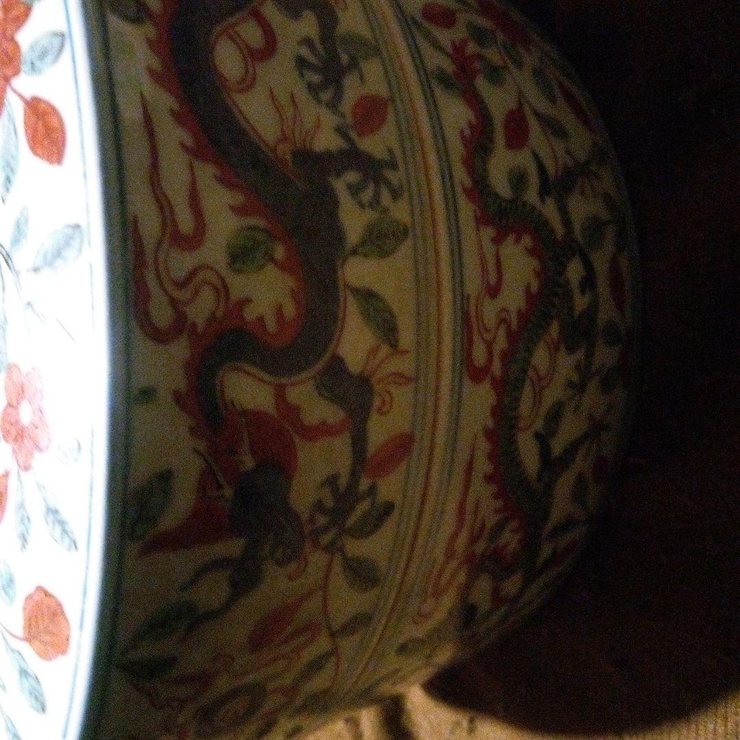 中国陶磁器　明萬歴赤絵　合子