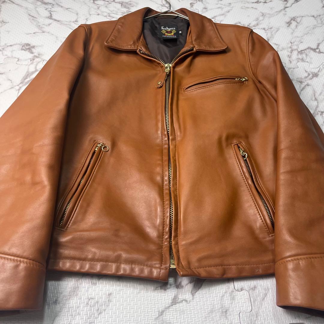 美品✨ 【米国製】schott トラッカージャケット 103US 38 茶色