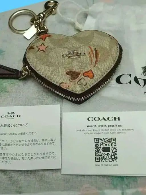 新品COACH コーキーリング ケースハートCK071