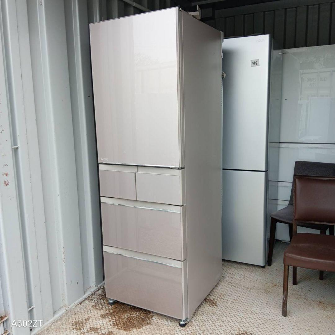⚪️送料設置無料　三菱　自動製氷機能付き大型冷蔵庫　455L