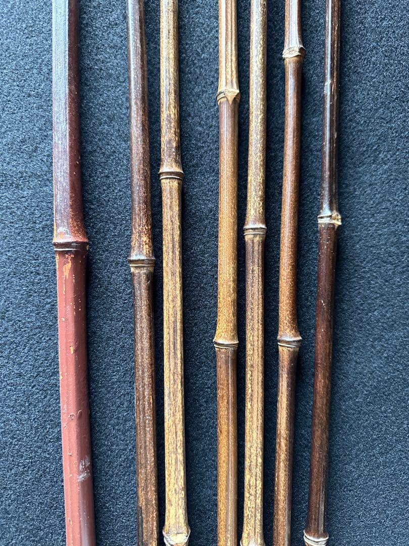 矢筈 掛け軸用 まとめ売り7点セット 古道具 竹 やはず インテリア 中古
