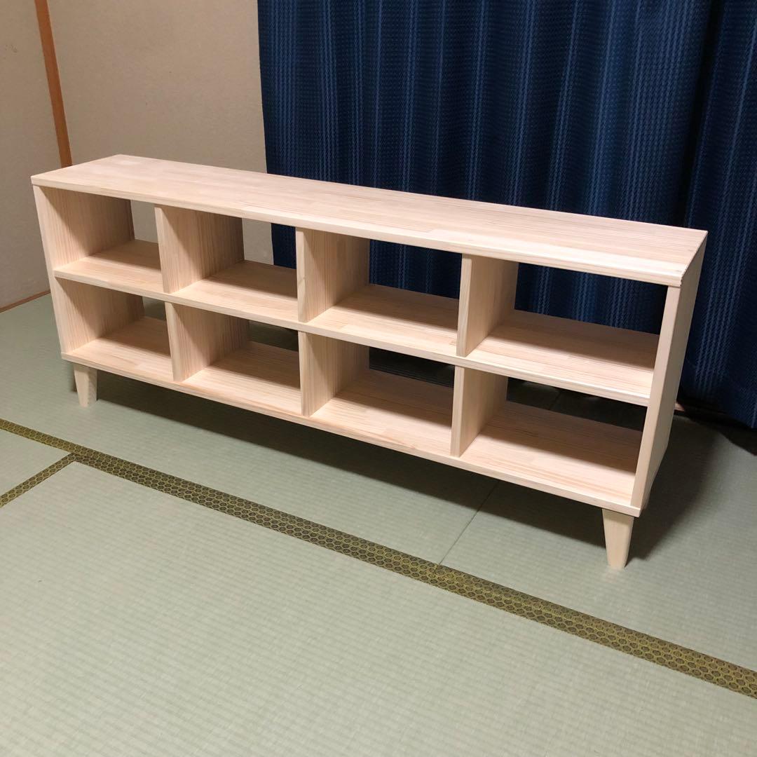 ハンドメイド　脚付き　格子棚　オーダー受け付けます